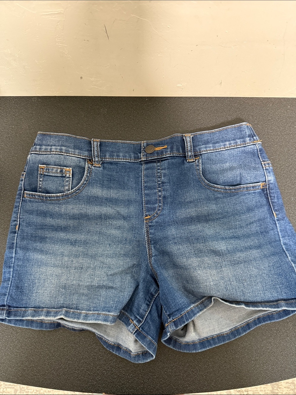 wonder nation Girls Medium Wash Denim Shorts